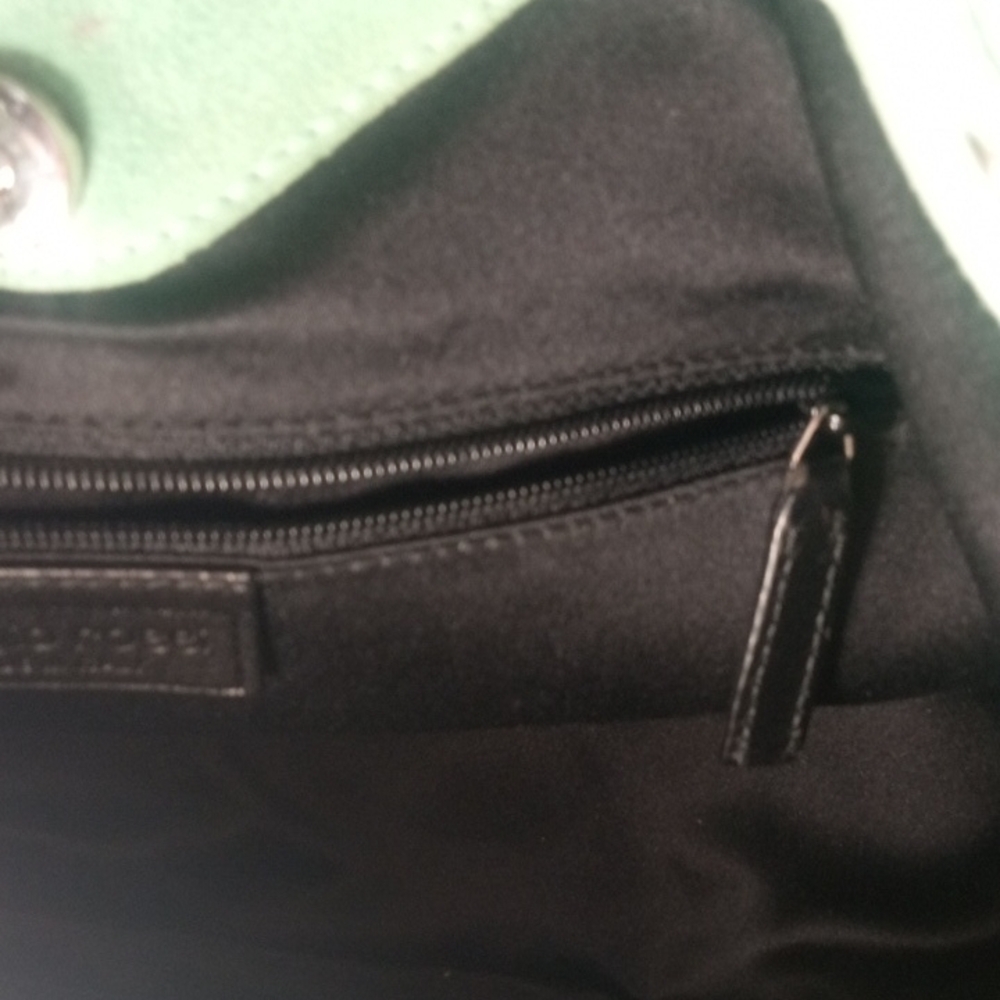 NWOT Mint Green Suede Shoulder Bag By Sergio Rossi - Picture 8 of 11